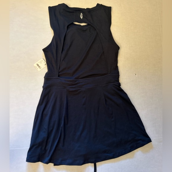 Free People Movement Easy Does It Black athletic mini Dress NWT Sz-L AA1 - Picture 12 of 15